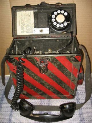 Vintage Western Electric Union Pacific Railroad Field Telephone