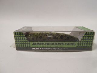 Vintage Heddon Magnum Torpedo Lure NF Natural Leopard Frog Bell Hardware NIB 6