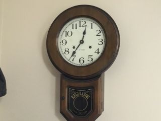 Vintage 31 Day School House Regulator Wall Clock