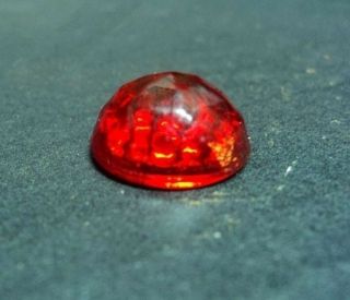 Antique Vintage (50) RARE RED Glass CATS EYE (REFLECTOR JEWEL BEADS) Faceted 4