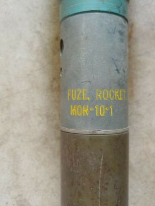 VINTAGE 1953 FUZE DUMMY ROCKET/PRACTICE ROCKET - 3.  5 Inch M405 Korea war era 2