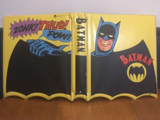 1966 Vintage Batman 3 Ring Binder Mattel Very Cool Comic Book Style