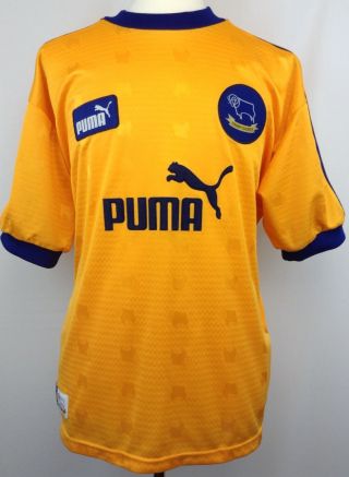 Puma Derby County Vtg 1997 - 1998 Football Soccer Jersey Rare Mens Large L England