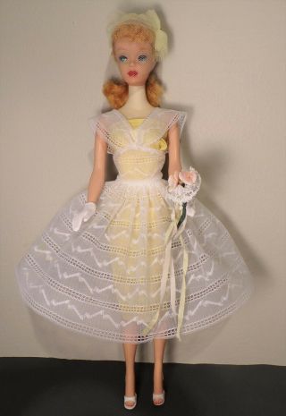 Vtge.  Strawberry Blonde Barbie 3/4 Transition Dressed In " Orange Blossom " 987