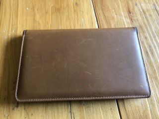 Vintage GHURKA Tan Leather Bi - fold Business Card Holder / Wallet / Tablet Case 3