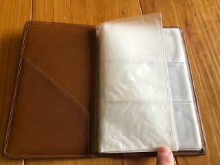 Vintage GHURKA Tan Leather Bi - fold Business Card Holder / Wallet / Tablet Case 5