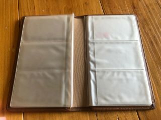 Vintage GHURKA Tan Leather Bi - fold Business Card Holder / Wallet / Tablet Case 6