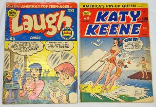 9 Vintage 1950 ' s Teen Comic Books Archie Joke Book Laugh Mazie Flat Top Etc. 4