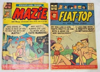 9 Vintage 1950 ' s Teen Comic Books Archie Joke Book Laugh Mazie Flat Top Etc. 6
