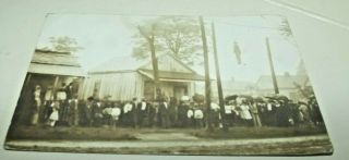 RARE Antique Black Americana RPPC African American Lynching Hanging Man Postcard 2