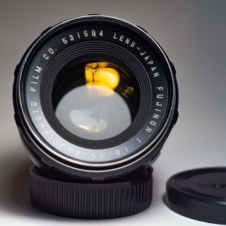Fujinon 55mm F1.  8 M42 Silver Ring Edition - Vintage Prime Camera Lens.