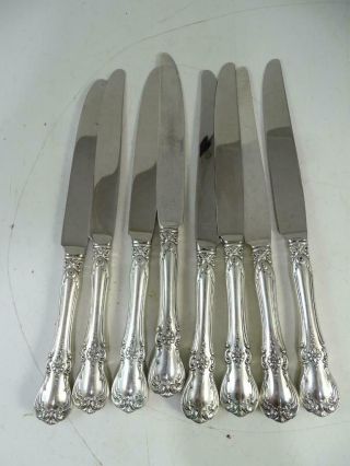 Vintage Sterling Silver Dinner Knife Set Towle Old Master X8 Antique Stainless