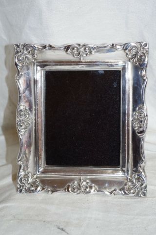 Ornate 925 Sterling Silver Photo Picture Frame Israel Molded 233.  9