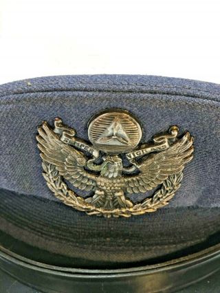 Vintage U.  S.  Civil Air Patrol Semper Vigilans Hat with Pin 7 3/8 2