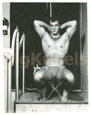 1950s Vintage Amg Male Nude Handsome Dale Curry Hairy Big Pouch Muscle Beefcake