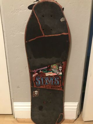 Vintage skateboard deck Jeff Phillips Pro Model Tie Dye Demons 1980’s. 3