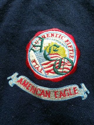 Vintage American Eagle 1980s Denim Varsity Jacket Sz M 5