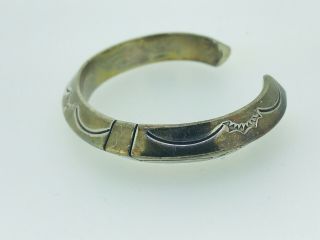 Large Vintage Estate Sterling Silver Stamped Navajo Cuff Bracelet Joe Corbet 3