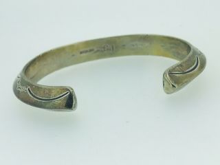 Large Vintage Estate Sterling Silver Stamped Navajo Cuff Bracelet Joe Corbet 5