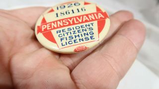 1926 Pennsylvania Fishing License Number 186116 2