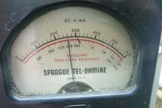 Vintage Sprague TO - 5 TEL - OHMIKE Capacitor Analyzer 4