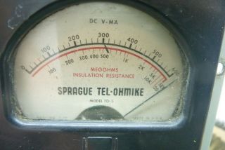 Vintage Sprague TO - 5 TEL - OHMIKE Capacitor Analyzer 5