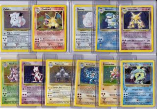 Complete Pokemon Base Set 102/102 Cards All Holos Rares Nm - Mt Charizard