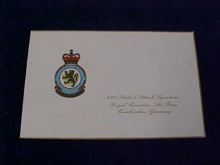 Post Ww2 " Rcaf " Christmas Card " 427 Fighter Squadron "