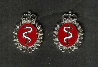 Pair Modern Canadian Forces Medical Branch Collar Badges