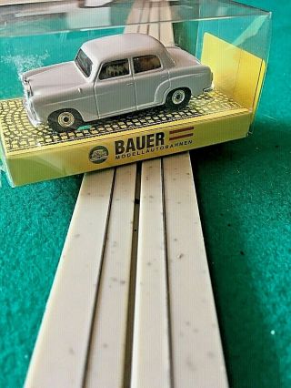 Bauer Ho Slot Car,  1958 Mercedes Benz 220s,  3216,  Grey Colour Very Rare Vintage