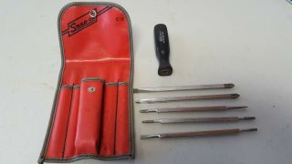 Vintage Snap - On C - 5 Reversible Exchangeable Screwdriver Set SSDD42 5