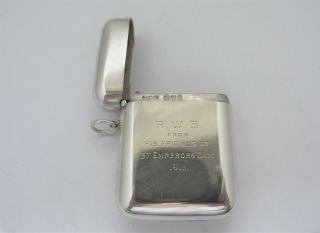 1912 CHESTER - SOLID SILVER - SAMPSON MORDAN - VESTA /MATCHSAFE - 60.  2 grams 7