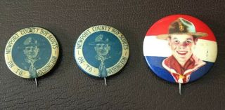 Vintage Boy Scout Pin Back Button & On To Washington Pinback
