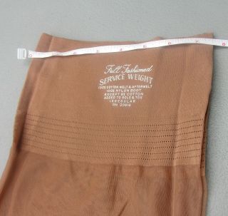3 pr vintage 12 X 36 1/2 Medium Beige outsize plus size seamed nylon stockings 3