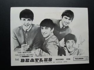 The Beatles Vintage Parlophone Record Shop Photo / Poster Australia