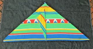 Vintage 1970s Nantucket Kite Man Hartig Valkyrie Delta 68” Wide Green/blue Rare