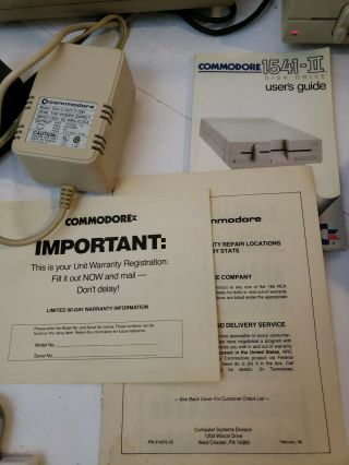 Vintage Commodore 64 W/ 1541 - II Disk Drive LQQK 4