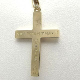 10K Gold Footprints Cross 