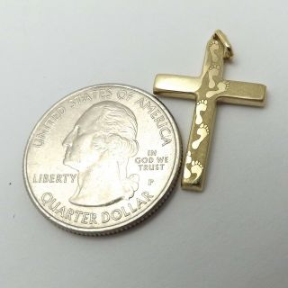 10K Gold Footprints Cross 