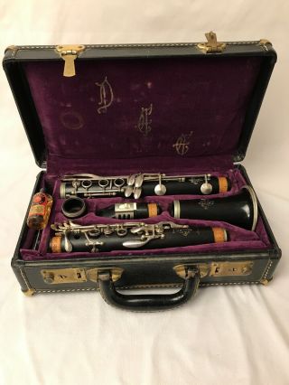 Vintage Leblanc Dynamique Wooden Clarinet Paris France In Leblanc Case