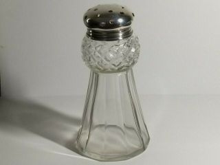 Antique 925,  Sterling Silver Top & Cut Glass Sugar Castor/shaker,  London 1921,