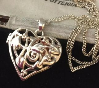 Vintage Jewellery Clogau Sterling Silver Tree Of Life Rose Gold Heart Locket
