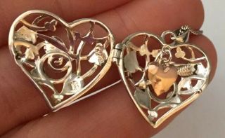 vintage jewellery clogau sterling silver tree of life rose gold heart locket 4