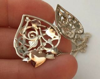 vintage jewellery clogau sterling silver tree of life rose gold heart locket 5