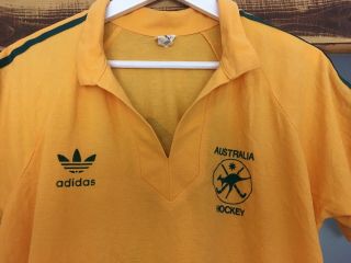 Vintage Australia Adidas Trefoil Match Worn Field Hockey Jersey 10 1980’s 2
