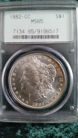 1883 - Cc Pcgs Ms65 Silver Morgan Dollar $1 Rare Coin