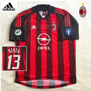 Ac Milan Football Shirt Nesta (m) Vintage 2002 Rossoneri Adidas Jersey