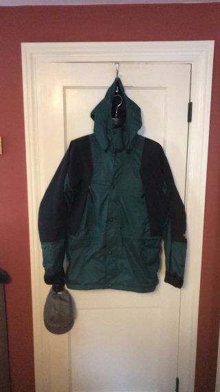 Vintage The North Face Gore - Tex Jacket Parka Men’s Size Medium Green/black Euc