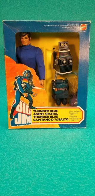 Mib Big Jim Thunder Blue 7290 Vintage Rare Moc Misb Laser Backpack