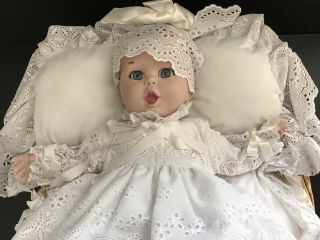 Vintage 1981 Gerber Bisque Baby Doll Christening Gown